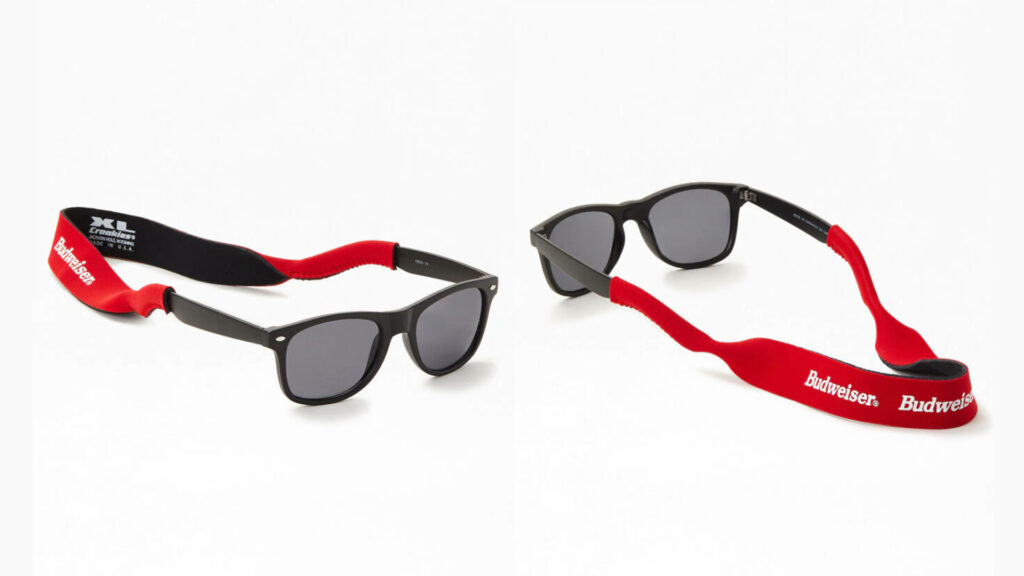 Croakies Eyewear Retainers featuring Budweiser Logo