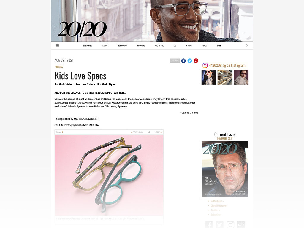 July / August 2020 Magazine Kids Love Specs